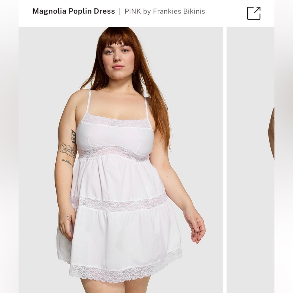 White dress. Very pretty and sexy